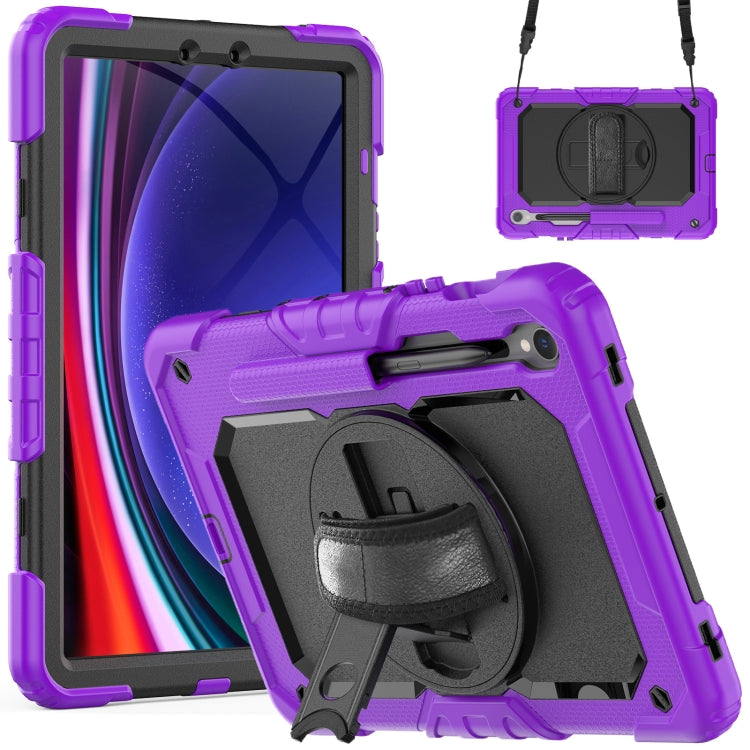 For Samsung Galaxy Tab S8 / S7 Silicone Hybrid PC Tablet Protective Case(Purple+Black) - Galaxy Tab S8 Cases by PMC Jewellery | Online Shopping South Africa | PMC Jewellery | Buy Now Pay Later Mobicred
