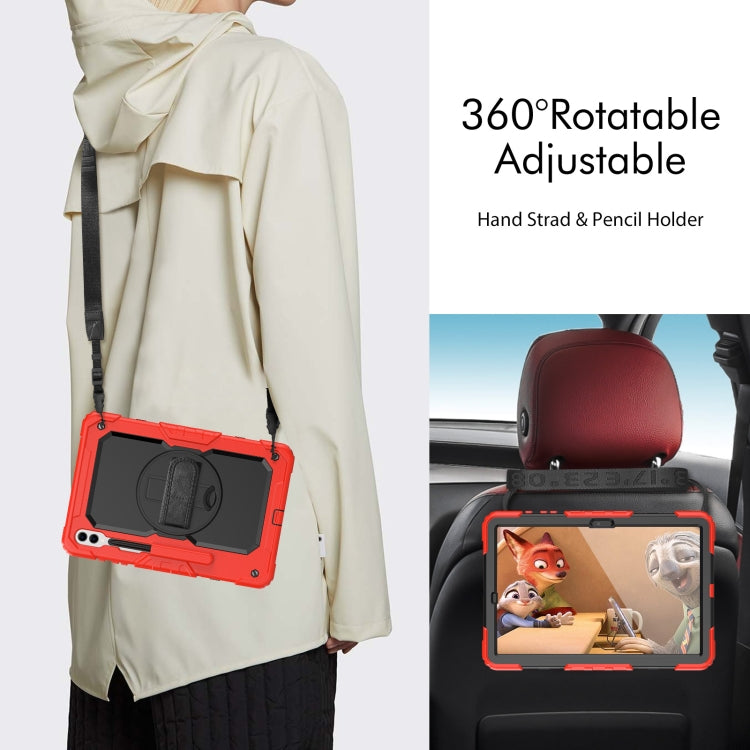 For Samsung Galaxy Tab S10+ / S9+ / S9 FE+ Silicone + PC Tablet Case(Red+Black) - Galaxy Tab S9+ Cases by PMC Jewellery | Online Shopping South Africa | PMC Jewellery | Buy Now Pay Later Mobicred