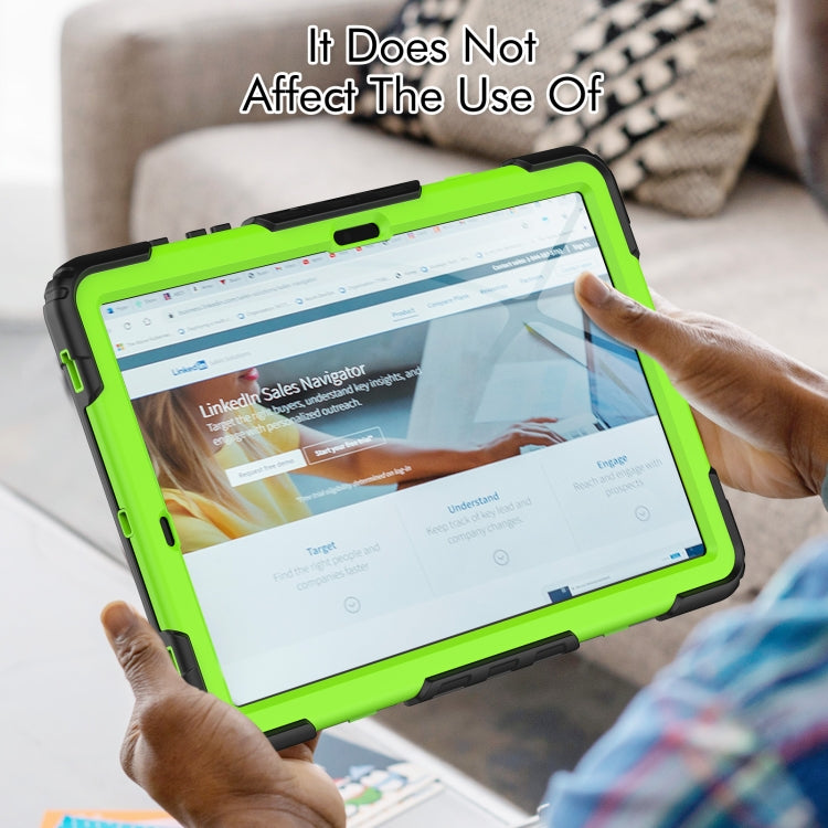 For Samsung Galaxy Tab S10+ / S9+ / S9 FE+ Silicone + PC Tablet Case(Black+Yellow Green) - Galaxy Tab S9+ Cases by PMC Jewellery | Online Shopping South Africa | PMC Jewellery | Buy Now Pay Later Mobicred