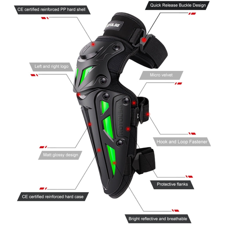 Motolsg MT-05 Motorcycle Bicycle Riding Protective Gear 2 in 1 Knee Pads(Green) - free shipping - PMC TechLife - Order now!