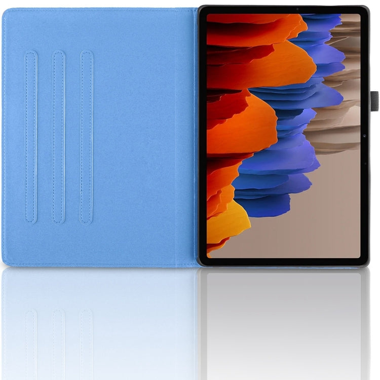 For Samsung Galaxy Tab S10 / S8 / S7 Tree Life Embossed Rotation Leather Tablet Case(Blue) - Tab S10 Cases by PMC Jewellery | Online Shopping South Africa | PMC Jewellery | Buy Now Pay Later Mobicred