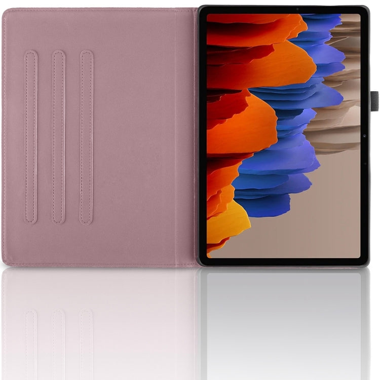 For Samsung Galaxy Tab S9+ / S8+ / S7+ Tree Life Embossed Rotation Leather Tablet Case(Rose Gold) - Tab A7 Lite T220 / T225 by PMC TechLife | Online Shopping South Africa | PMC TechLife