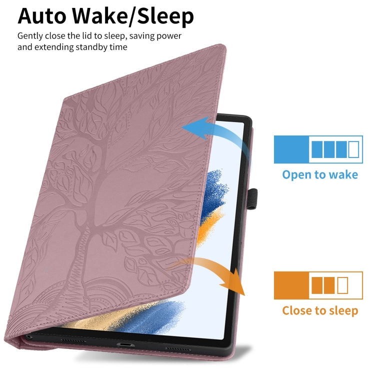 For Amazon Kindle Paperwhite 5 Tree Life Embossed Rotation Leather Smart Tablet Case(Rose Gold) - Amazon by PMC TechLife | Online Shopping South Africa | PMC TechLife | Buy Now Pay Later Mobicred