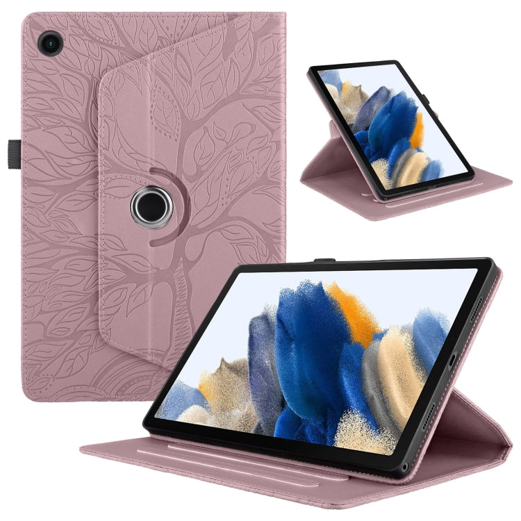 For Lenovo Tab M10 Plus 10.6 3rd Gen Tree Life Embossed Rotation Leather Smart Tablet Case(Rose Gold) - free shipping - PMC TechLife - Order now!