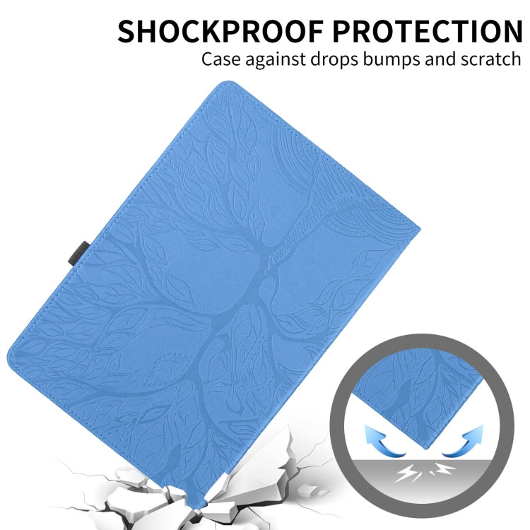 For Lenovo Xiaoxin Pad 11 2nd 2023 Tree Life Embossed Rotation Leather Tablet Case(Blue) - Lenovo by PMC TechLife | Online Shopping South Africa | PMC TechLife | Buy Now Pay Later Mobicred
