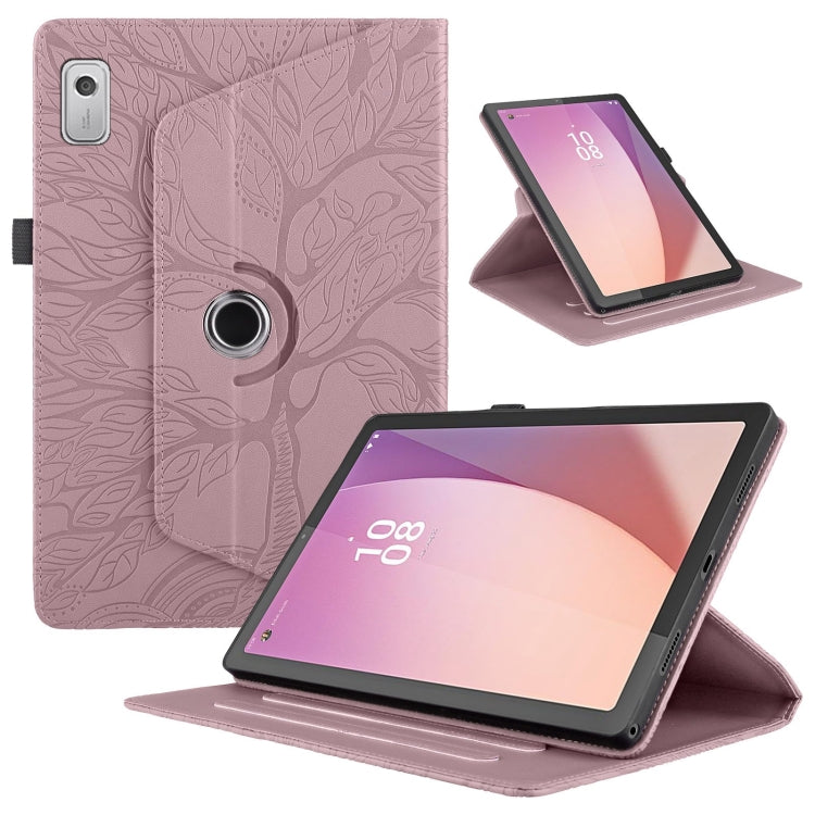 For Lenovo Tab M9 Tree Life Embossed Rotation Leather Tablet Case(Rose Gold) - Lenovo by PMC TechLife | Online Shopping South Africa | PMC TechLife | Buy Now Pay Later Mobicred