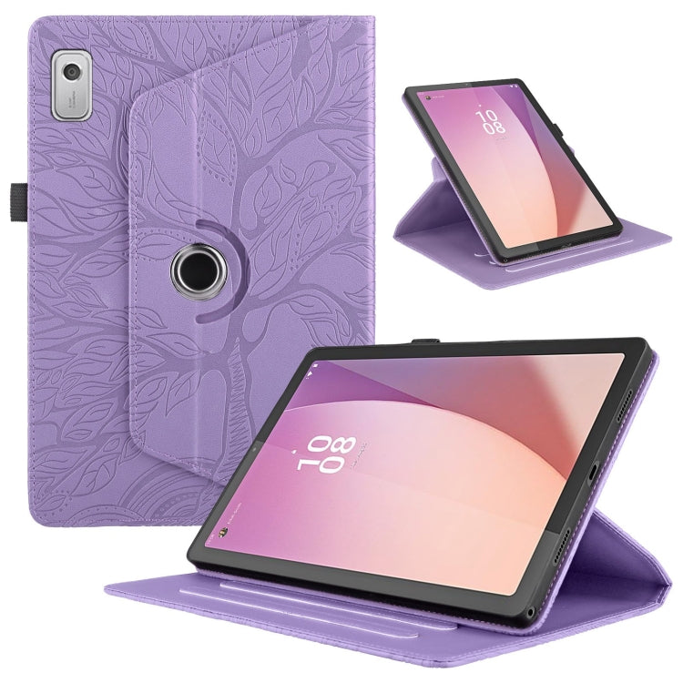 For Lenovo Tab M9 Tree Life Embossed Rotation Leather Tablet Case(Purple) - free shipping - PMC TechLife - Order now!