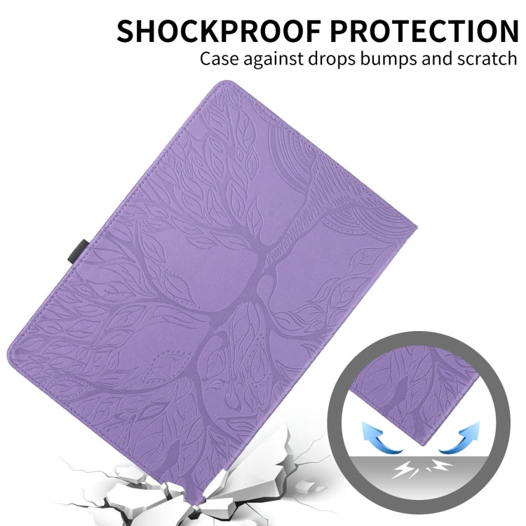 For Lenovo Tab M9 Tree Life Embossed Rotation Leather Tablet Case(Purple) - free shipping - PMC TechLife - Order now!