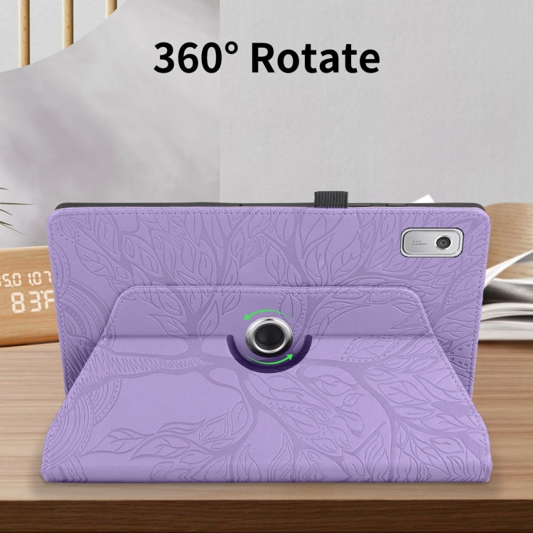 For Lenovo Tab M9 Tree Life Embossed Rotation Leather Tablet Case(Purple) - free shipping - PMC TechLife - Order now!