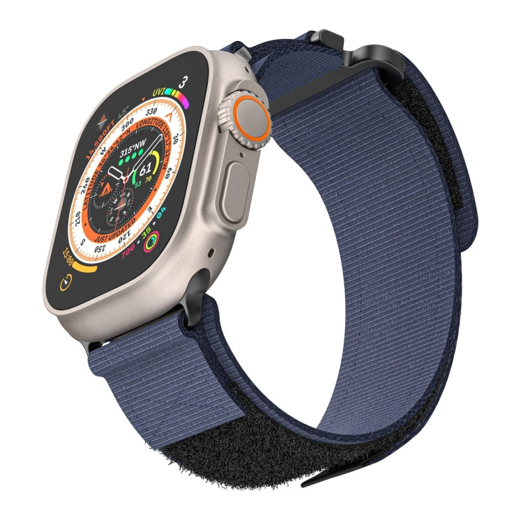 For Apple Watch Ultra 2 49mm AW Nylon Two-Section Watch Band(Blue) - Watch Bands by PMC TechLife | Online Shopping South Africa | PMC TechLife