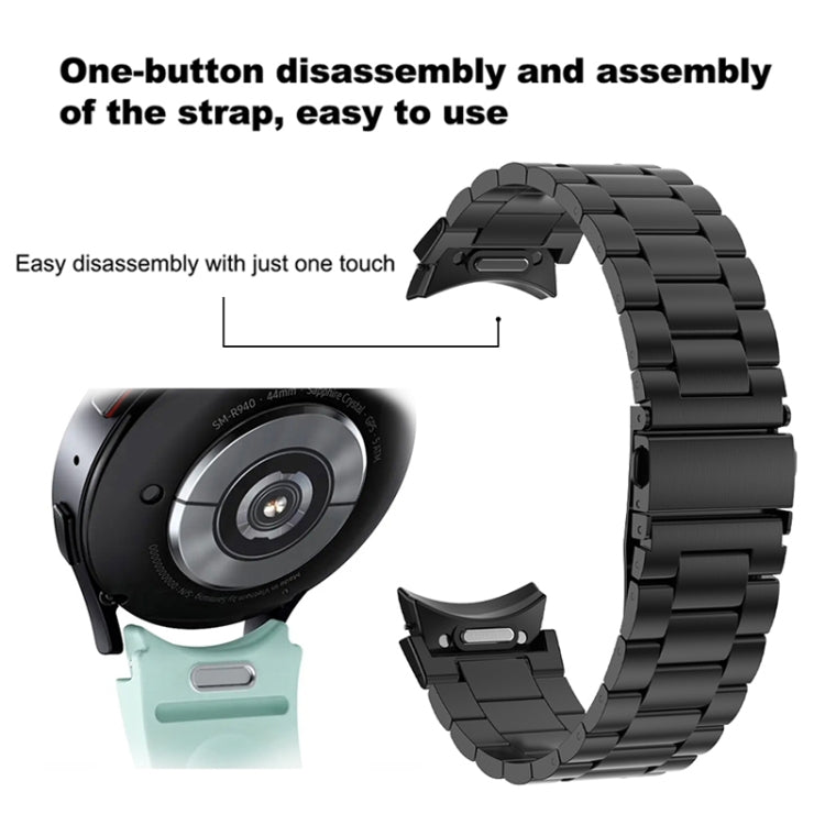 For Samsung Galaxy Watch 6 Three Strains Metal Watch Band(Rose Gold) - free shipping - PMC TechLife - Order now!