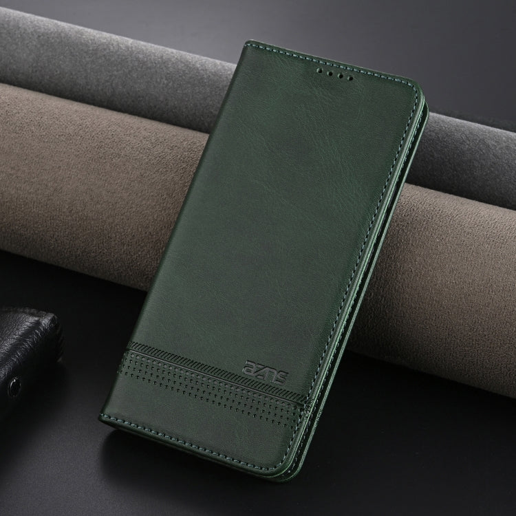 For OPPO Reno11 Global AZNS Magnetic Calf Texture Flip Leather Phone Case(Dark Green) - OPPO Cases by AZNS | Online Shopping South Africa | PMC Jewellery | Buy Now Pay Later Mobicred