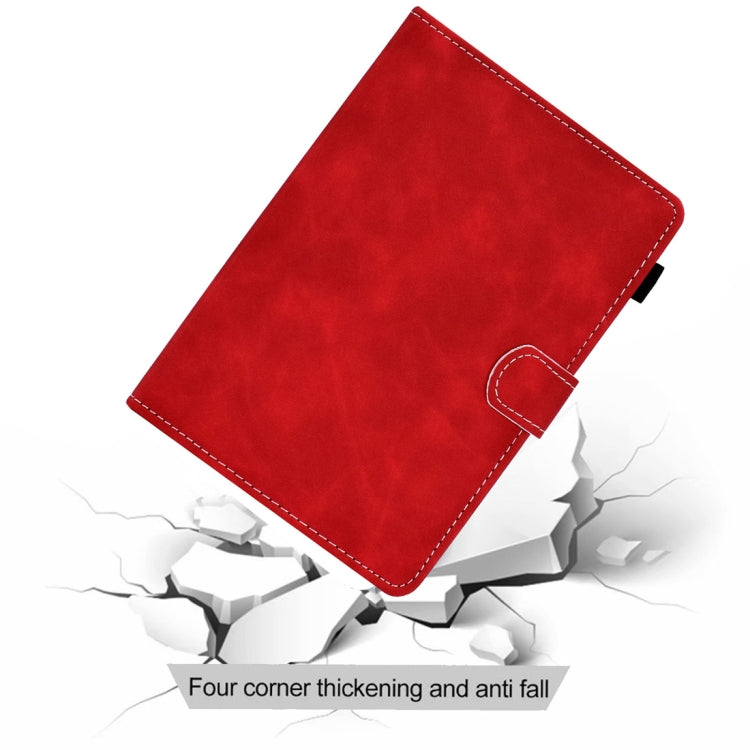 For 10 inch Tablet PC Universal Cowhide Texture Horizontal Flip Leather Case with Holder & Card Slots & Pen Slot(Red) - 8 inch by PMC TechLife | Online Shopping South Africa | PMC TechLife | Buy Now Pay Later Mobicred