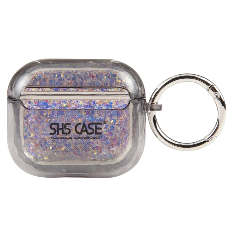 For AirPods Pro Flash Diamond Epoxy Bluetooth Earphone Protective Case(Black) - free shipping - PMC Jewellery - Order now!