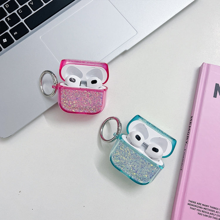 For AirPods 3 Flash Diamond Epoxy Bluetooth Earphone Protective Case(Blue) - For AirPods 3 by PMC Jewellery | Online Shopping South Africa | PMC Jewellery | Buy Now Pay Later Mobicred