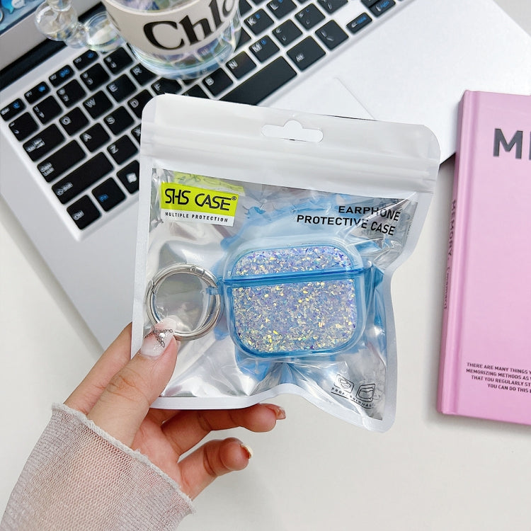 For AirPods Pro 2 Flash Diamond Epoxy Bluetooth Earphone Protective Case(Sky Blue) - For AirPods Pro 2 by PMC Jewellery | Online Shopping South Africa | PMC Jewellery | Buy Now Pay Later Mobicred