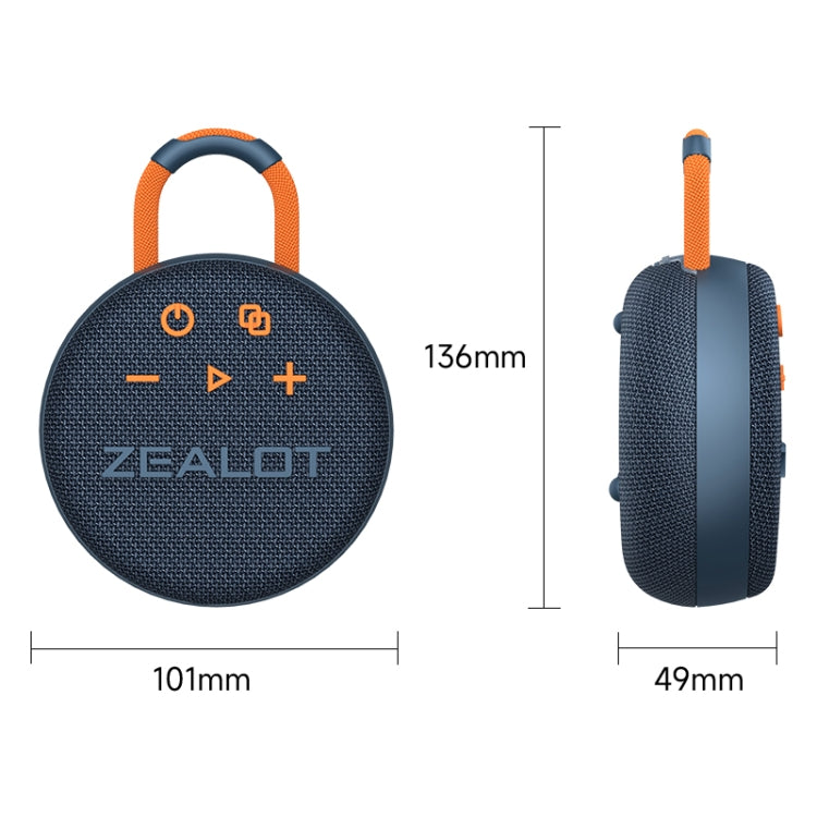 Zealot S77 IPX7 Waterproof Portable Wireless Bluetooth Speaker(Black) - free shipping - PMC Jewellery - Order now!