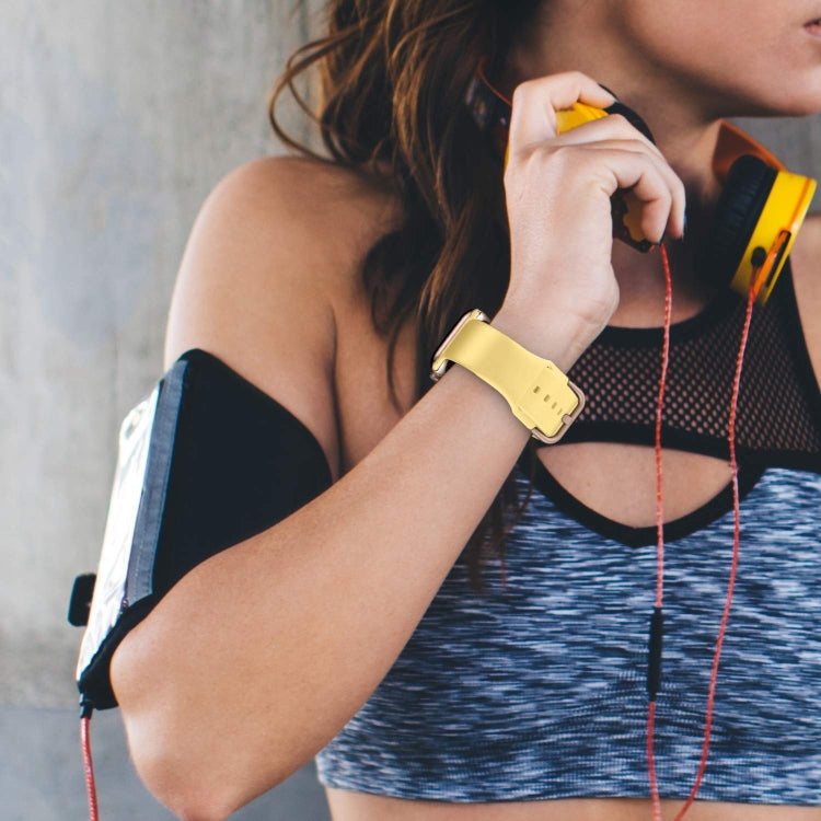 For Apple Watch Ultra 49mm Pin Buckle Silicone Watch Band(Yellow) - free shipping - PMC TechLife - Order now!