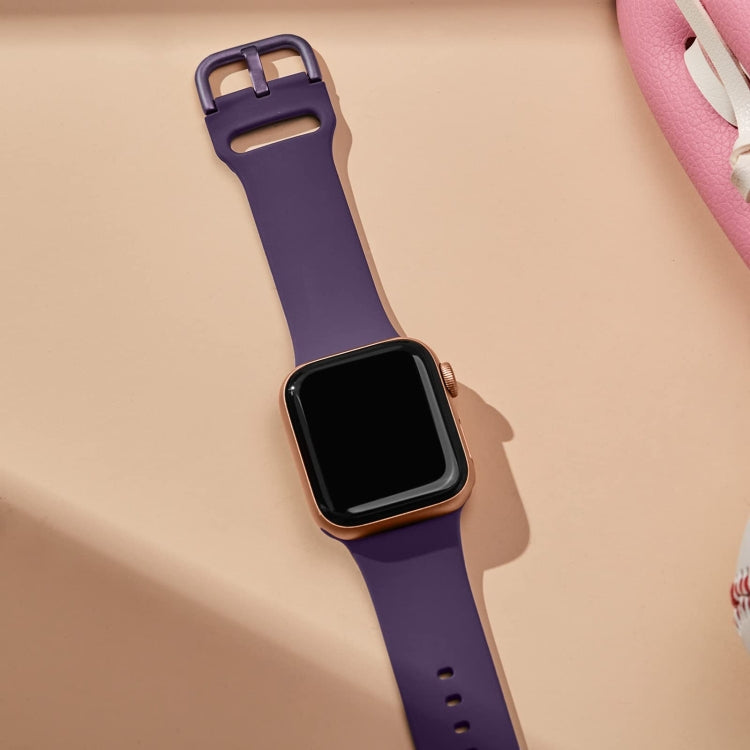 For Apple Watch Ultra 49mm Pin Buckle Silicone Watch Band(Dark Purple) - free shipping - PMC TechLife - Order now!