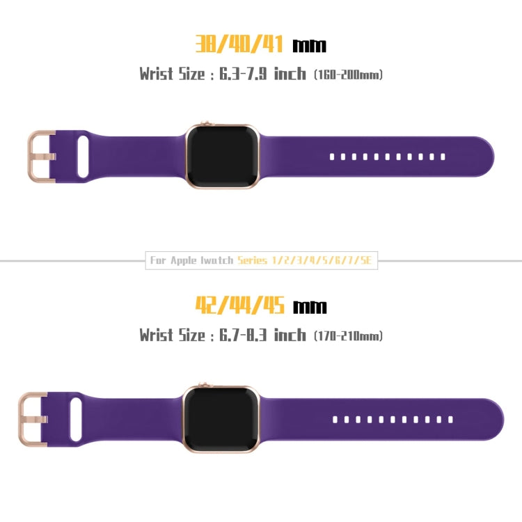 For Apple Watch Series 8 41mm Pin Buckle Silicone Watch Band(Purple) - free shipping - PMC TechLife - Order now!