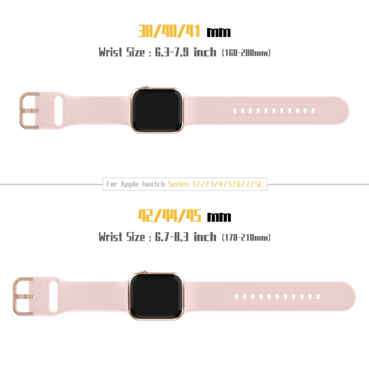 For Apple Watch Series 8 41mm Pin Buckle Silicone Watch Band(Pink Sand) - free shipping - PMC TechLife - Order now!