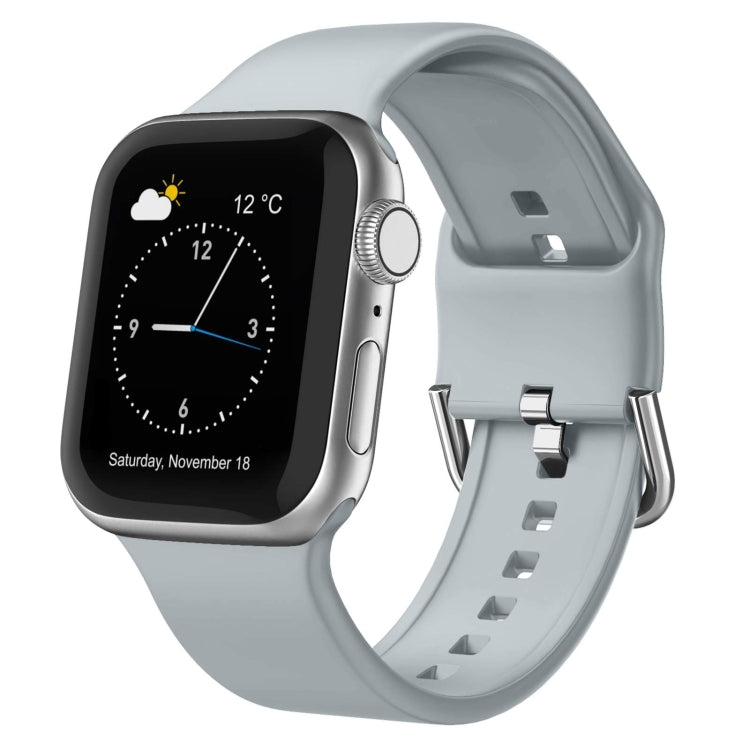 For Apple Watch Series 8 41mm Pin Buckle Silicone Watch Band(Light Grey) - free shipping - PMC TechLife - Order now!