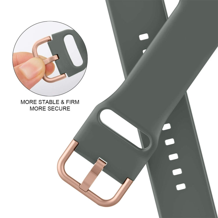 For Apple Watch SE 2022 40mm Pin Buckle Silicone Watch Band(Olive) - free shipping - PMC TechLife - Order now!