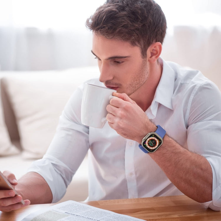 For Apple Watch SE 2022 40mm Pin Buckle Silicone Watch Band(Cyan Blue) - free shipping - PMC TechLife - Order now!