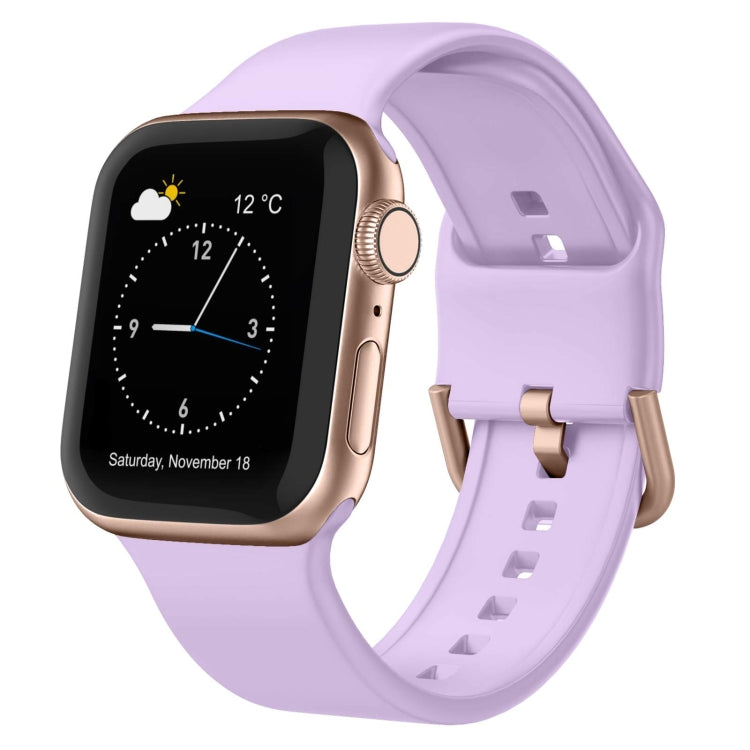 For Apple Watch SE 2022 40mm Pin Buckle Silicone Watch Band(Lavender) - free shipping - PMC TechLife - Order now!