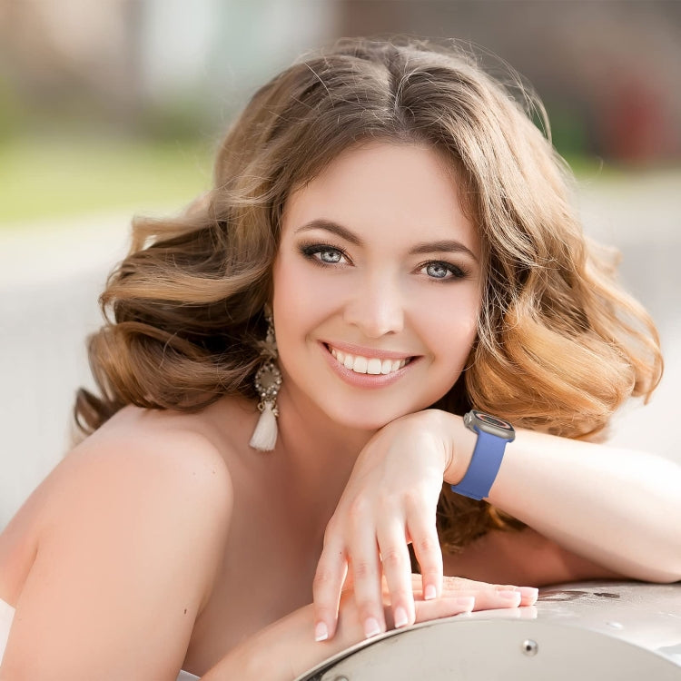 For Apple Watch SE 2022 44mm Pin Buckle Silicone Watch Band(Cyan Blue) - free shipping - PMC TechLife - Order now!