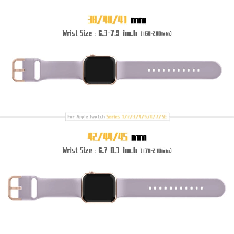 For Apple Watch Series 7 41mm Pin Buckle Silicone Watch Band(Baby Purple) - free shipping - PMC TechLife - Order now!
