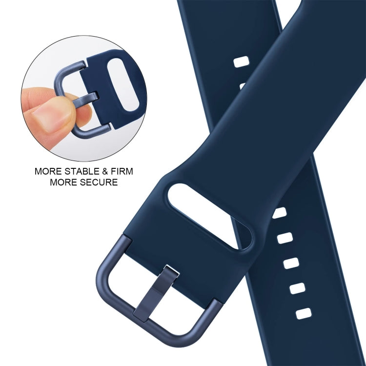 For Apple Watch Series 7 41mm Pin Buckle Silicone Watch Band(Abyss Blue) - free shipping - PMC TechLife - Order now!
