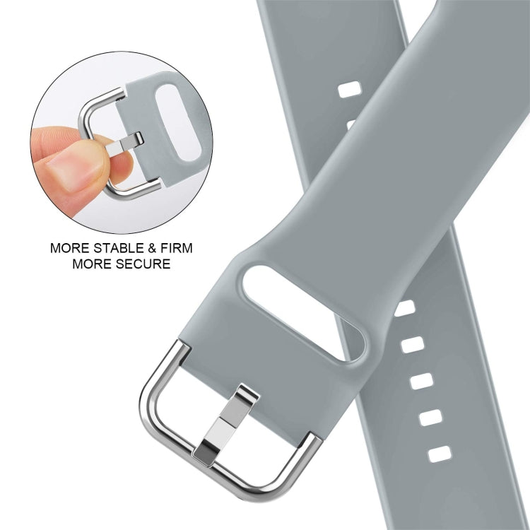 For Apple Watch Series 7 41mm Pin Buckle Silicone Watch Band(Light Grey) - free shipping - PMC TechLife - Order now!