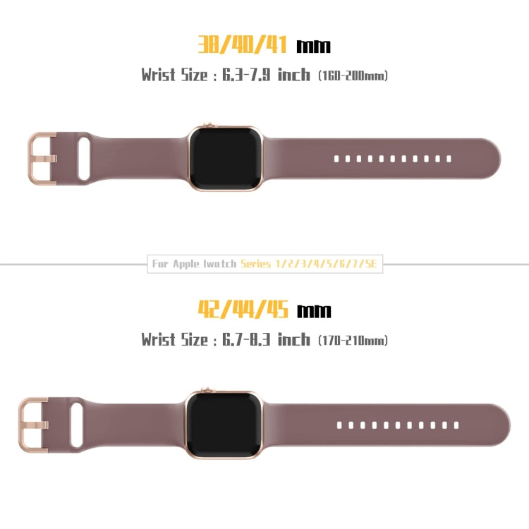 For Apple Watch Series 7 41mm Pin Buckle Silicone Watch Band(Smoked Purple) - free shipping - PMC TechLife - Order now!