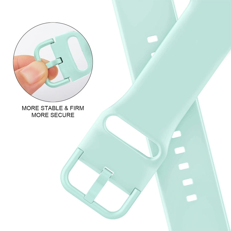 For Apple Watch Series 7 45mm Pin Buckle Silicone Watch Band(Mint Green) - free shipping - PMC TechLife - Order now!