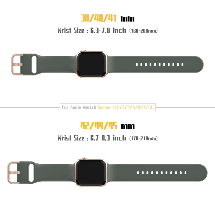 For Apple Watch Series 7 45mm Pin Buckle Silicone Watch Band(Olive) - free shipping - PMC TechLife - Order now!