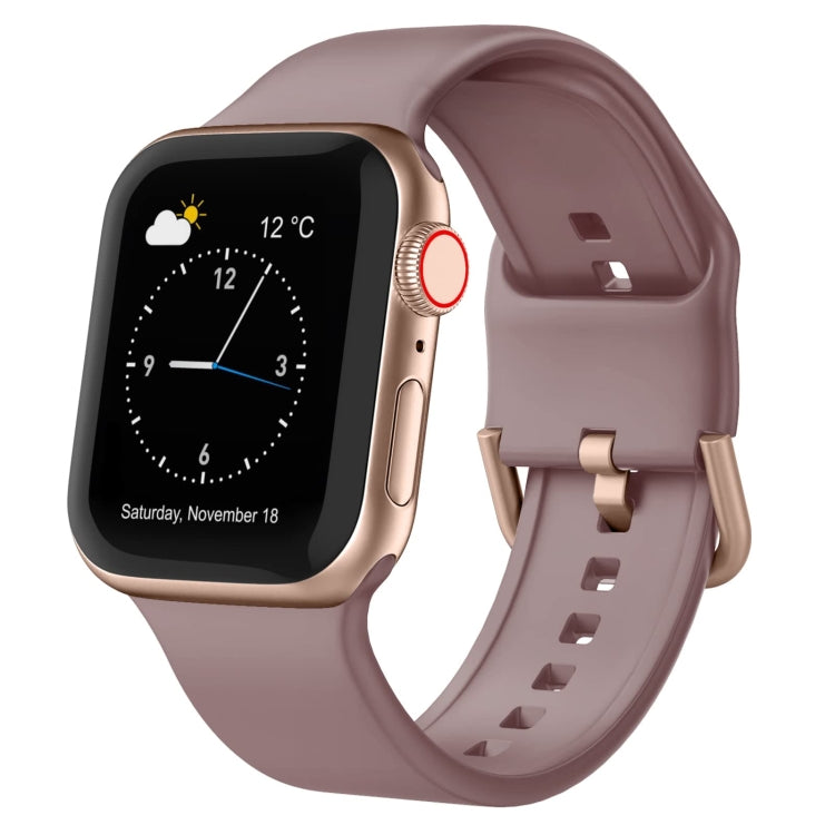 For Apple Watch SE 40mm Pin Buckle Silicone Watch Band(Smoked Purple) - free shipping - PMC TechLife - Order now!