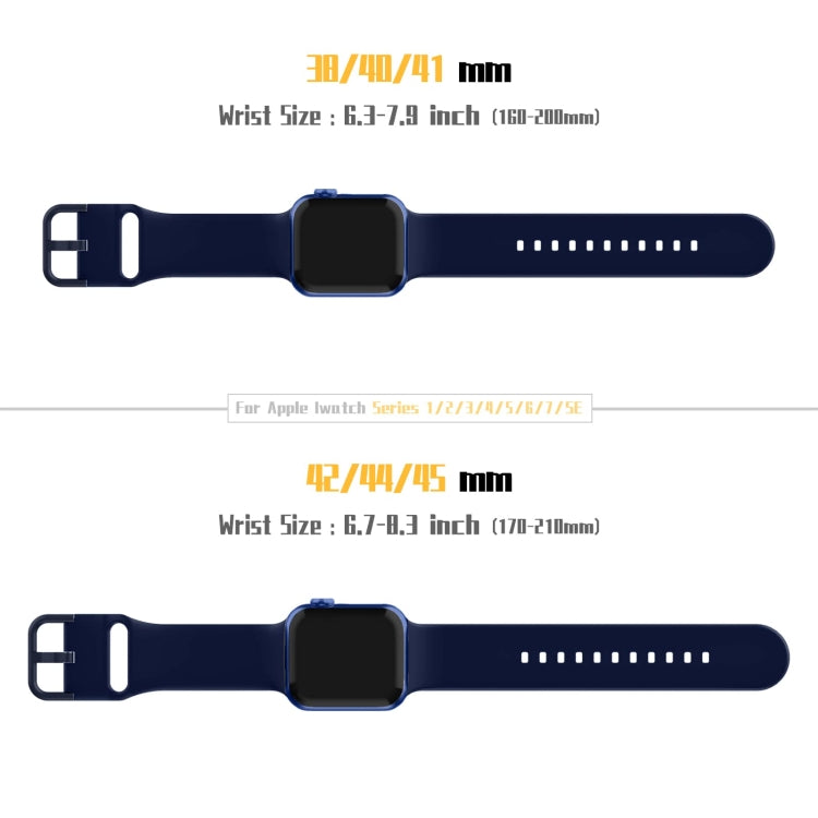 For Apple Watch SE 44mm Pin Buckle Silicone Watch Band(Midnight Blue) - free shipping - PMC TechLife - Order now!