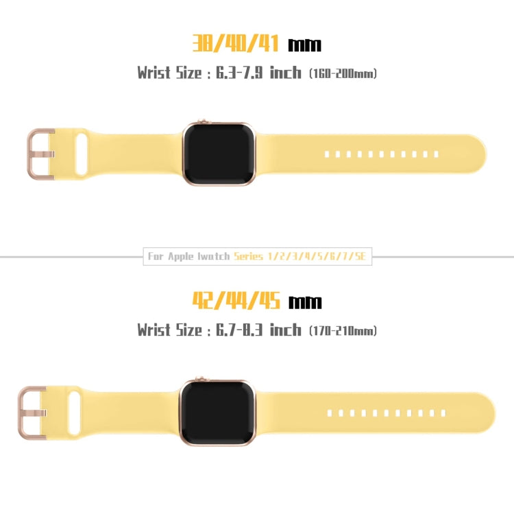 For Apple Watch Series 6 44mm Pin Buckle Silicone Watch Band(Yellow) - free shipping - PMC TechLife - Order now!