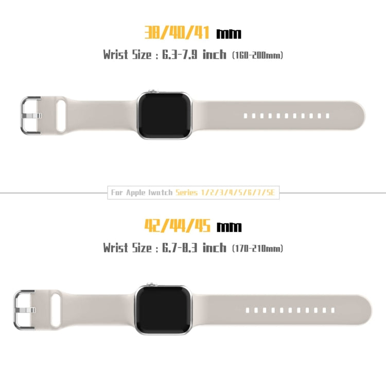 For Apple Watch Series 6 44mm Pin Buckle Silicone Watch Band(Starlight) - free shipping - PMC TechLife - Order now!
