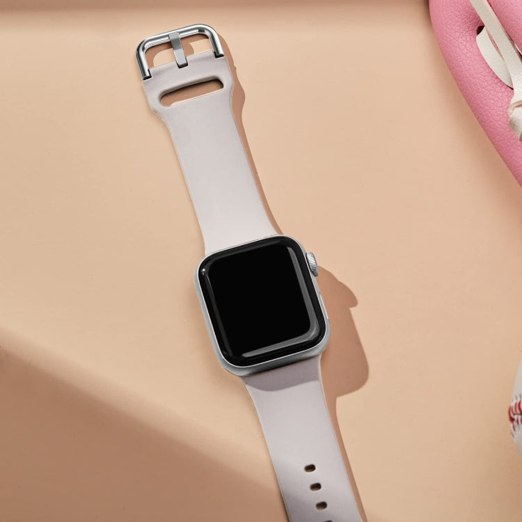 For Apple Watch Series 6 44mm Pin Buckle Silicone Watch Band(Starlight) - free shipping - PMC TechLife - Order now!