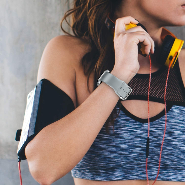 For Apple Watch Series 3 38mm Pin Buckle Silicone Watch Band(Light Grey) - free shipping - PMC TechLife - Order now!