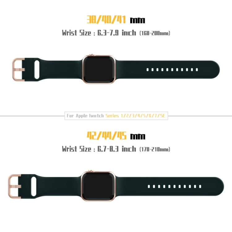 For Apple Watch 42mm Pin Buckle Silicone Watch Band(Dark Green) - free shipping - PMC TechLife - Order now!