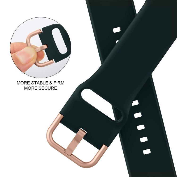 For Apple Watch 42mm Pin Buckle Silicone Watch Band(Dark Green) - free shipping - PMC TechLife - Order now!
