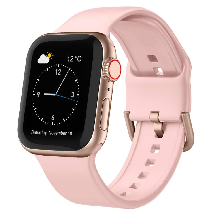 For Apple Watch 38mm Pin Buckle Silicone Watch Band(Pink) - free shipping - PMC TechLife - Order now!