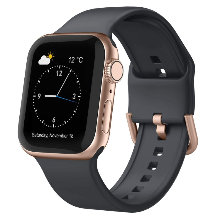 For Apple Watch Series 9 45mm Pin Buckle Silicone Watch Band(Dark Grey) - free shipping - PMC TechLife - Order now!