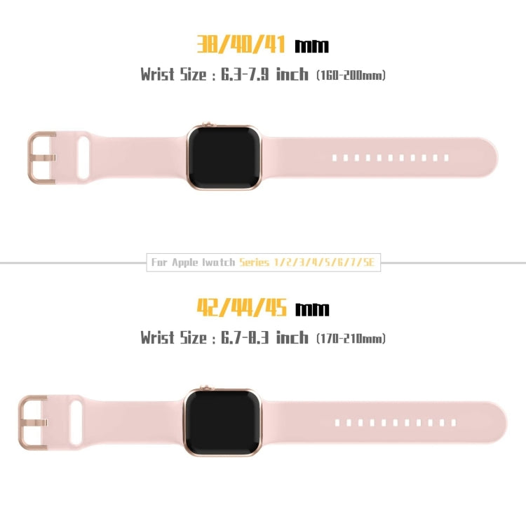 For Apple Watch Series 10 42mm Pin Buckle Silicone Watch Band(Pink Sand) - free shipping - PMC TechLife - Order now!