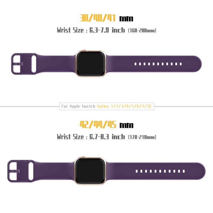 For Apple Watch Series 10 42mm Pin Buckle Silicone Watch Band(Dark Purple) - free shipping - PMC TechLife - Order now!