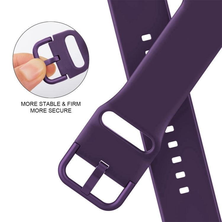 For Apple Watch Series 10 42mm Pin Buckle Silicone Watch Band(Dark Purple) - free shipping - PMC TechLife - Order now!