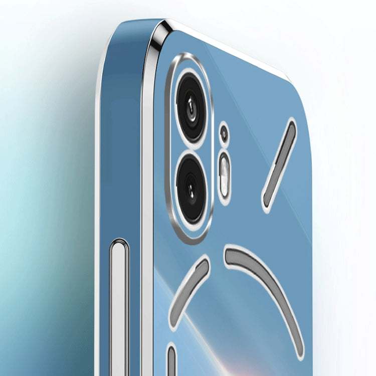 For Nothing Phone 2 XINLI Straight 6D Plating Gold Edge TPU Shockproof Case with Ring Holder(Cherry Purple) - free shipping - PMC Jewellery - Order now!